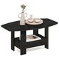 HOMLUX 2-Tier Oval Coffee Table in Espresso, , large