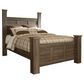 Ashley Juararo Queen Poster Bed in Dark Brown, , large