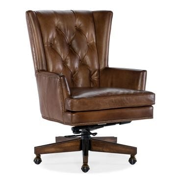 Hooker Furniture Leather Desk Chair in Brown, , large