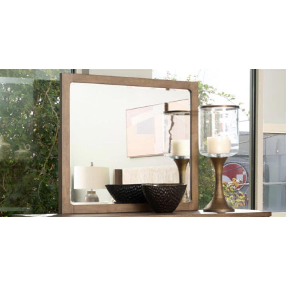 Riverside Furniture Jaxon Dresser Mirror in Casual Mink, , large
