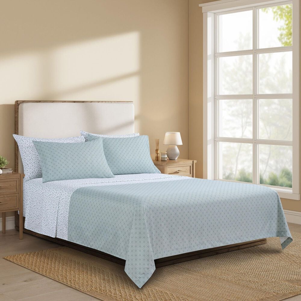 BCP Home Galloway 6-Piece Queen Reversible Sheet Set in Spa, , large