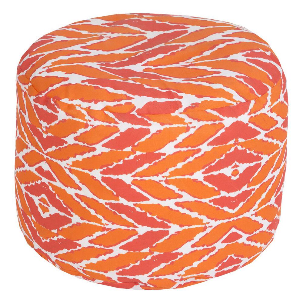 Surya Surya Poufs Cylinder Pouf in Pink and Orange, , large