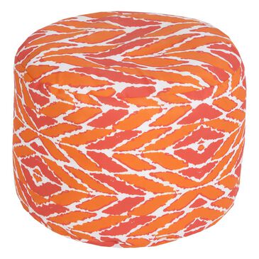 Surya Surya Poufs Cylinder Pouf in Pink and Orange, , large