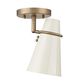 Golden Lighting Reeva 7" Wall Sconce with Glossy Ecru Shade in Modern Brass, , large