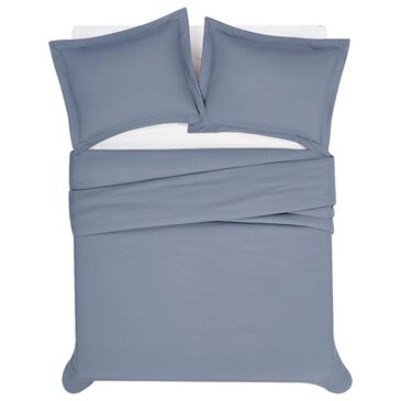 Pem America London Fog Garment Wash 3-Piece King Duvet Set in Blue, , large