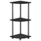 HOMLUX Turn-N-Tube 3-Tier Corner Bookshelf in Black and Grey, , large