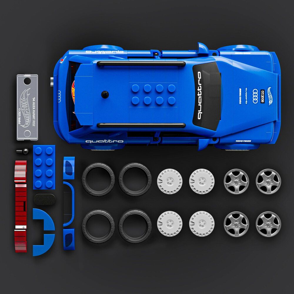 Hot Wheels Audi Avant RS2 Building Set in Blue, , large