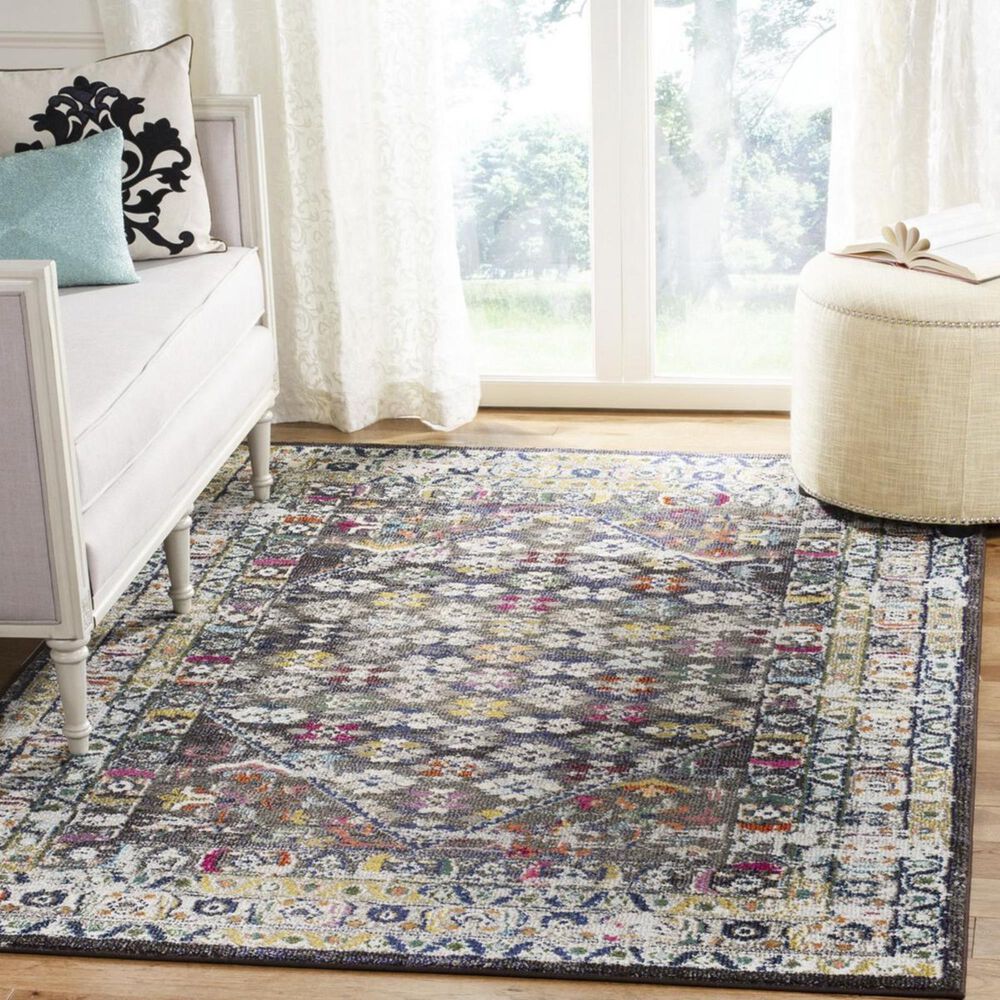 Safavieh Monaco MNC255T 4&#39; x 5&#39;7&quot; Brown and Grey Area Rug, , large