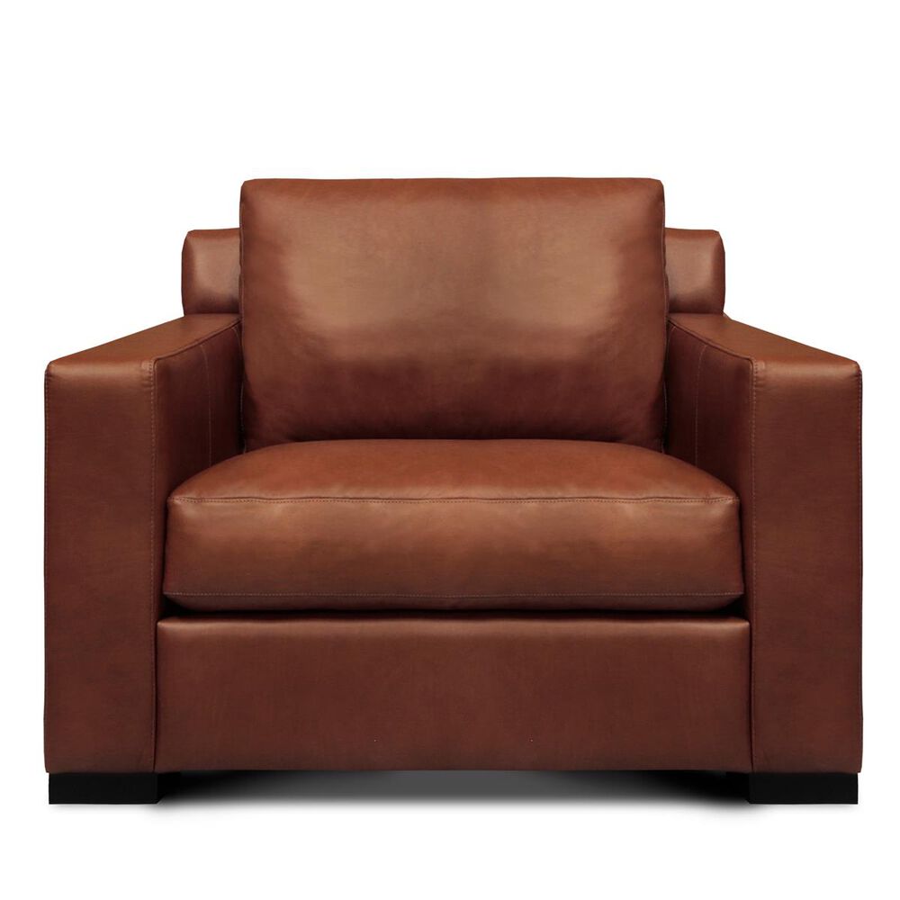 GTR Leather Inc. Madison Leather Suite Chair in Soleil Luggage Brown, , large