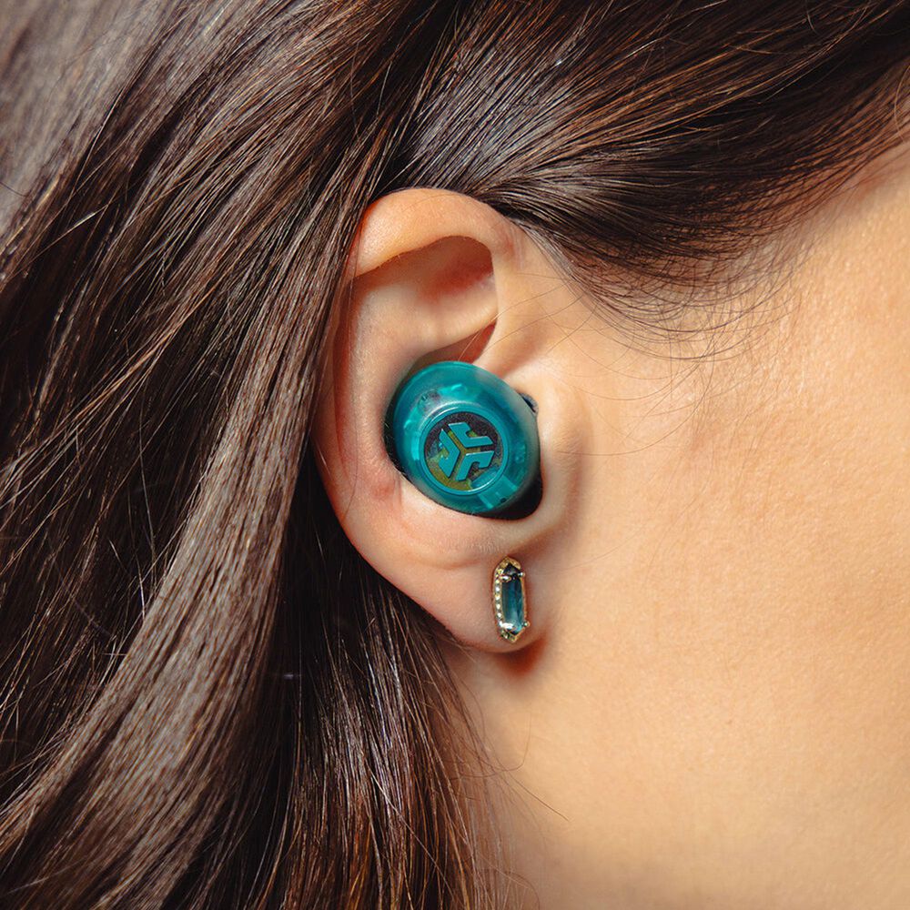 JLab Go Pop ANC True Wireless Earbuds in Transparent Teal, , large