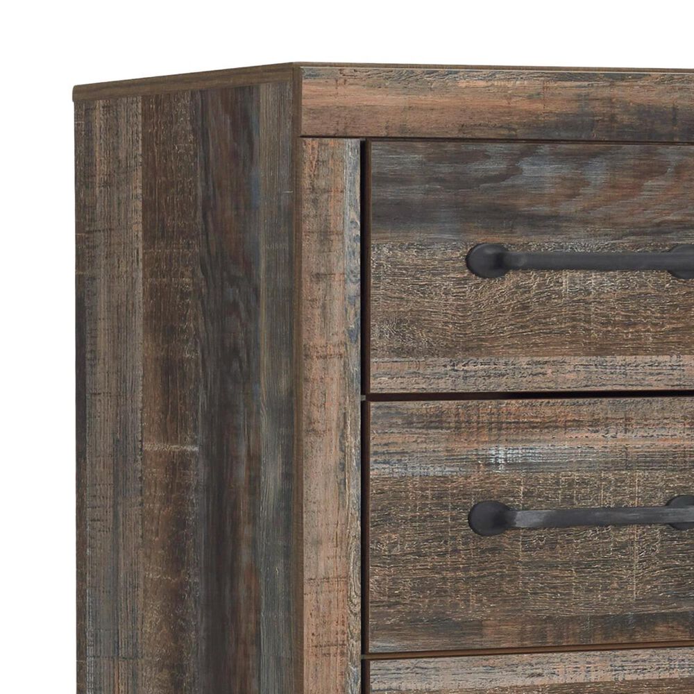Ashley Drystan 5 Piece Full Bedroom Set in Rustic Brown, , large