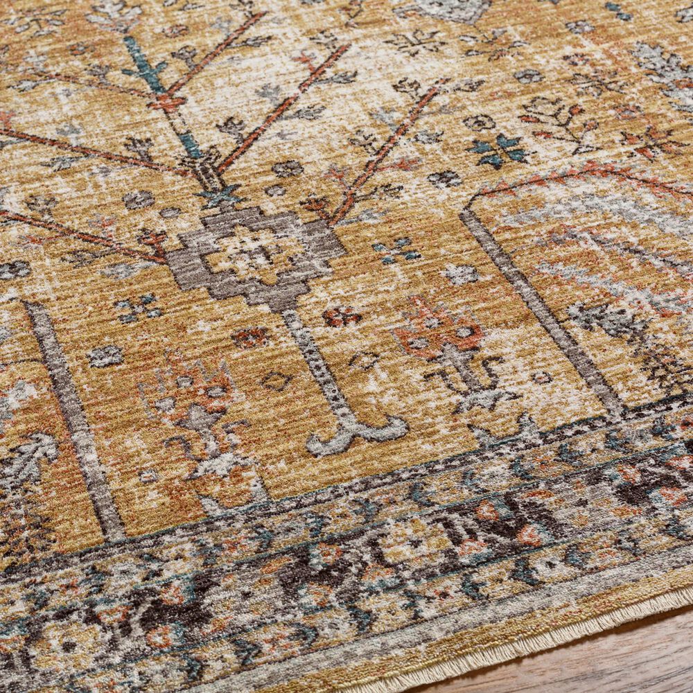 Surya Carlisle 2&#39; x 2&#39;11&quot; Olive, Medium Gray, Off-White, Dark Brown, Dark Blue and Sage Area Rug, , large