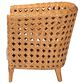 Baxton Studio Daiwa Accent Chair with Light Honey Rattan in White, , large