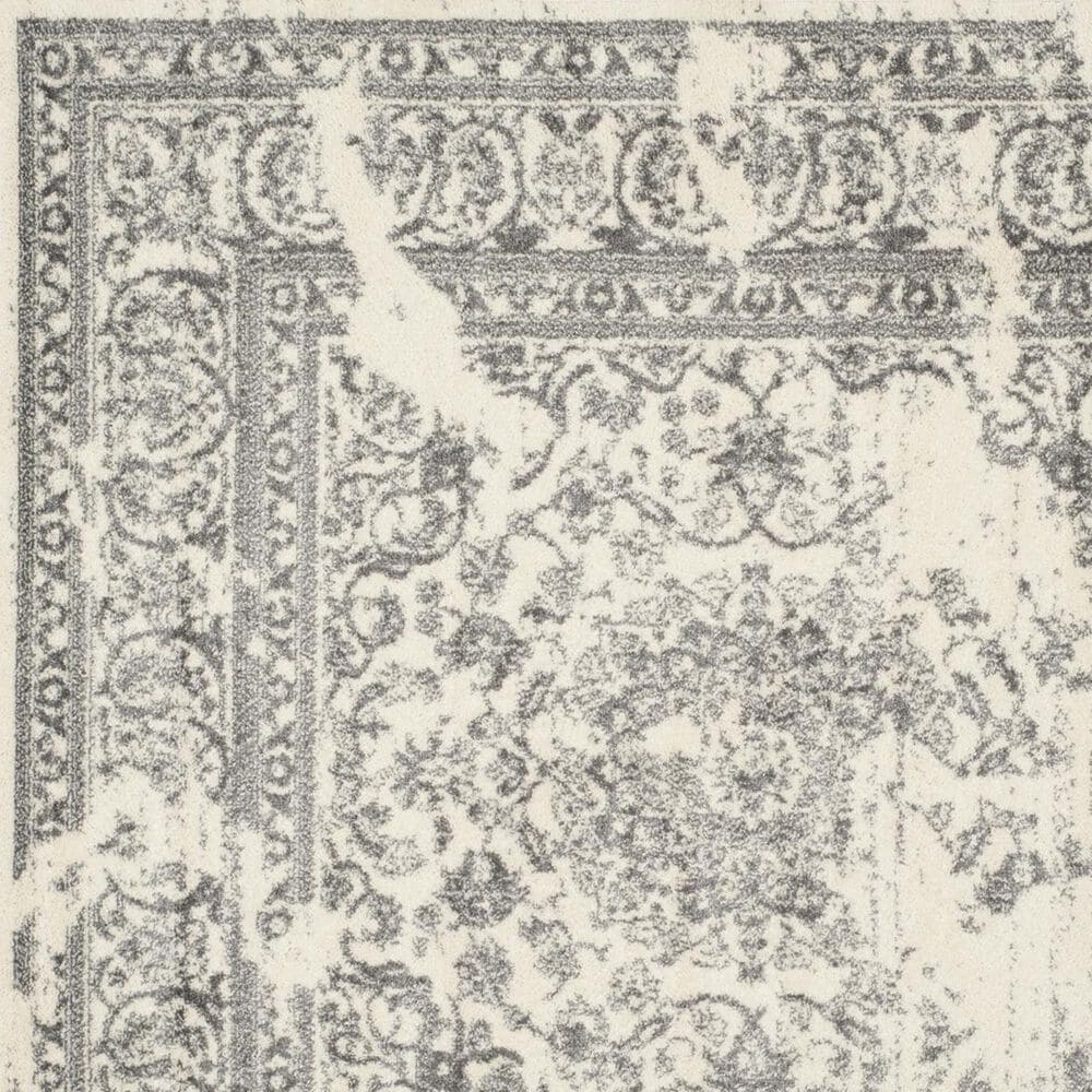 Safavieh Adirondack ADR101B-6R 6&#39; x 6&#39;  Ivory/Silver Round Rug, , large