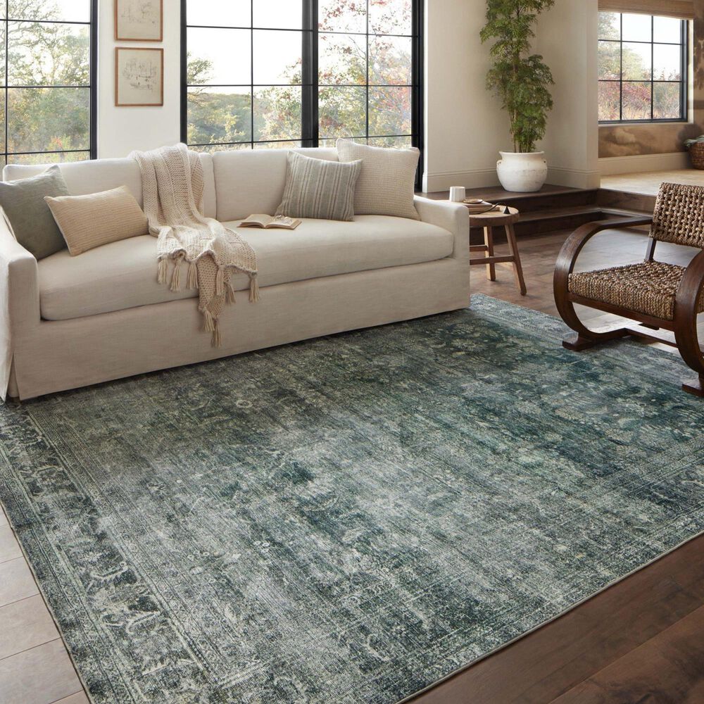 Magnolia Home Banks 8&#39;6&quot; x 11&#39;6&quot; Blue and Lagoon Area Rug, , large