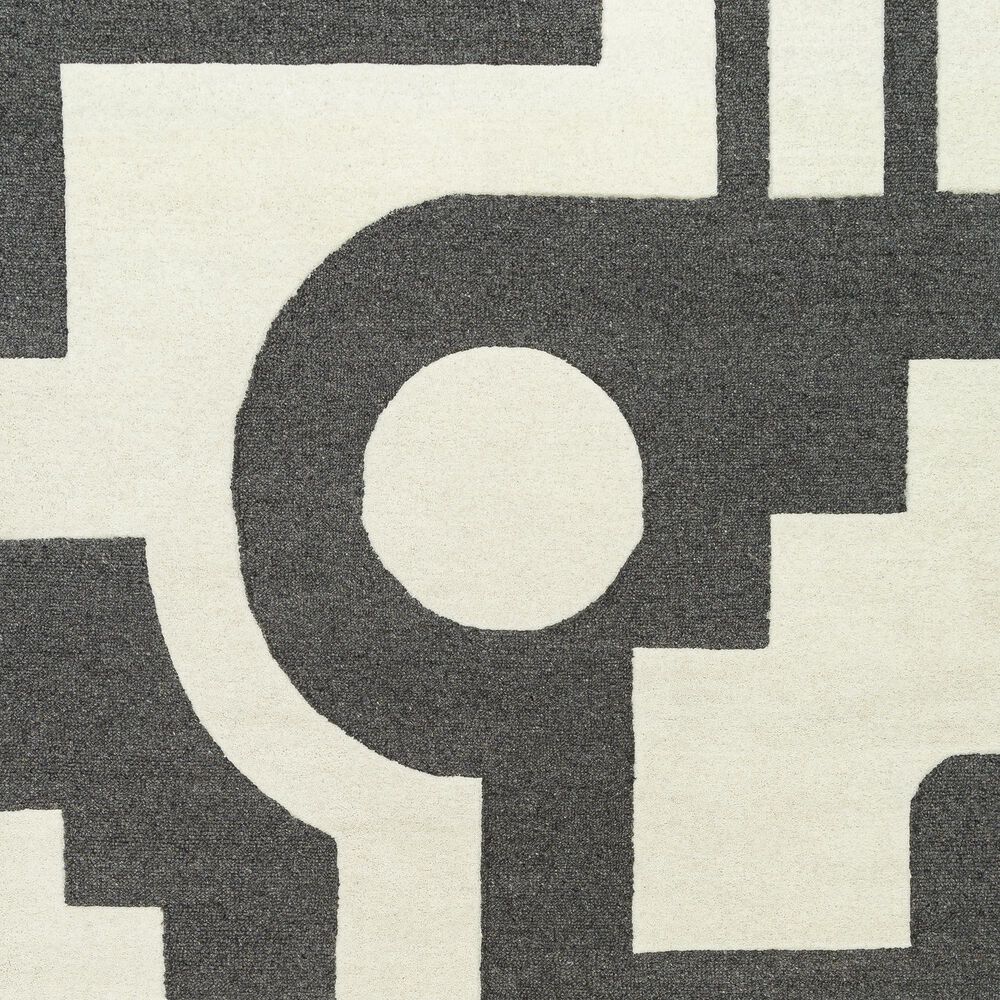 Surya Brook 2&#39; x 3&#39; White and Charcoal Area Rug, , large