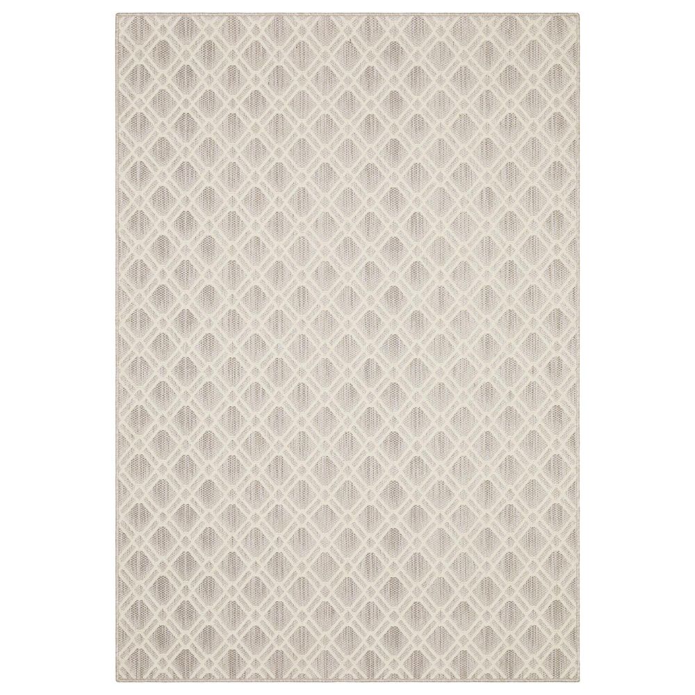 ROW by Oriental Weavers Zarina Ivory and Beige 5"3" x 7"3" Indoor/Outdoor Area Rug, , large