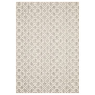 ROW by Oriental Weavers Zarina Ivory and Beige 5"3" x 7"3" Indoor/Outdoor Area Rug, , large