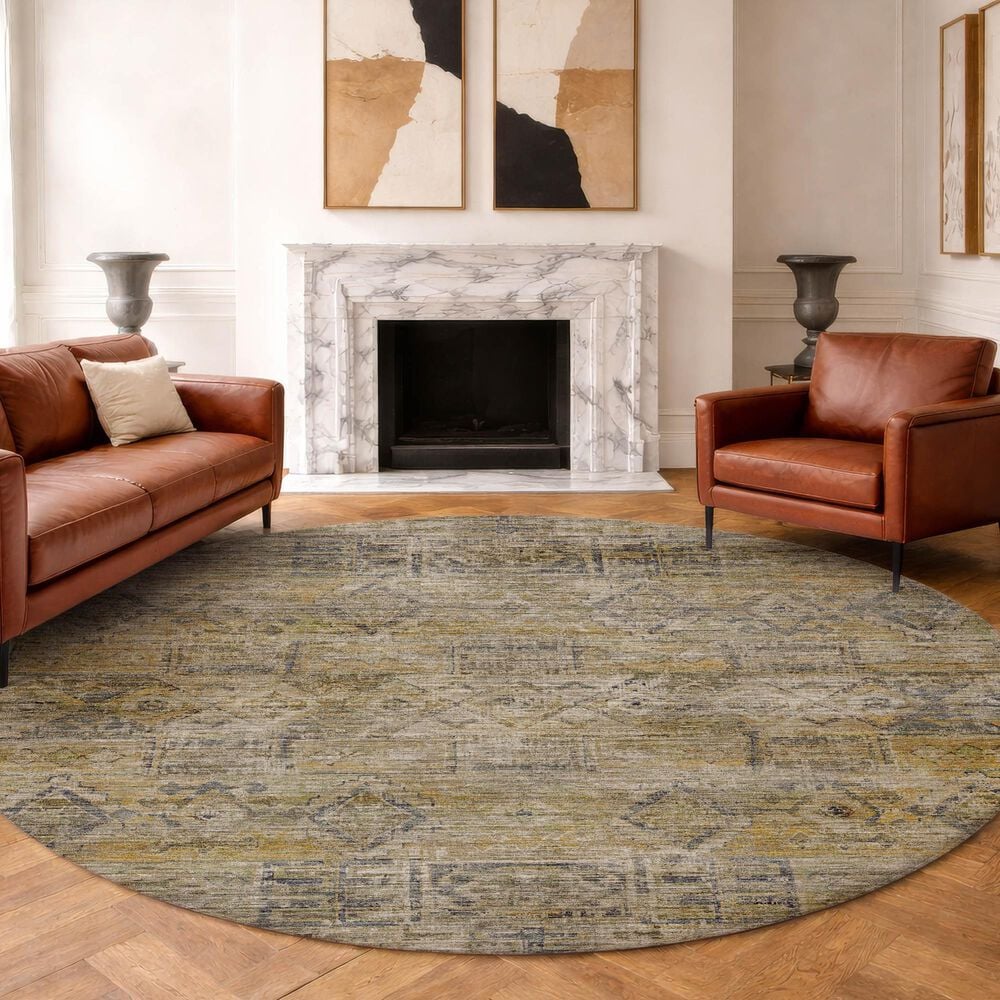 Dalyn Rug Company Vico VC7 Gold 8' Round Area Rug, , large