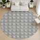Dalyn Rug Company Soft Essentials Chevron Gray 8" Round Area Rug, , large