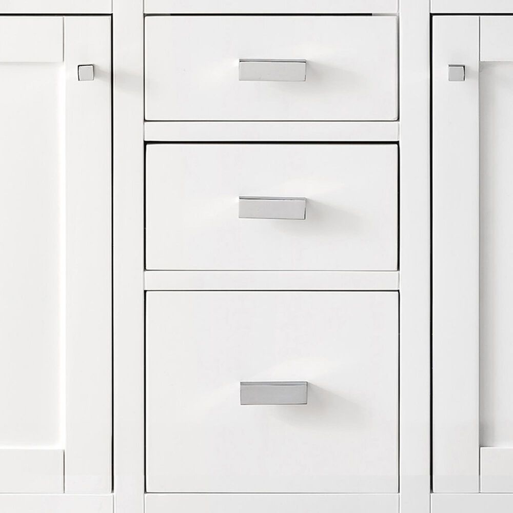James Martin Vanities Addison 60&quot; Double Bathroom Vanity in Glossy White with 3 cm Ethereal Noctis Quartz Top and Rectangular Sinks, , large