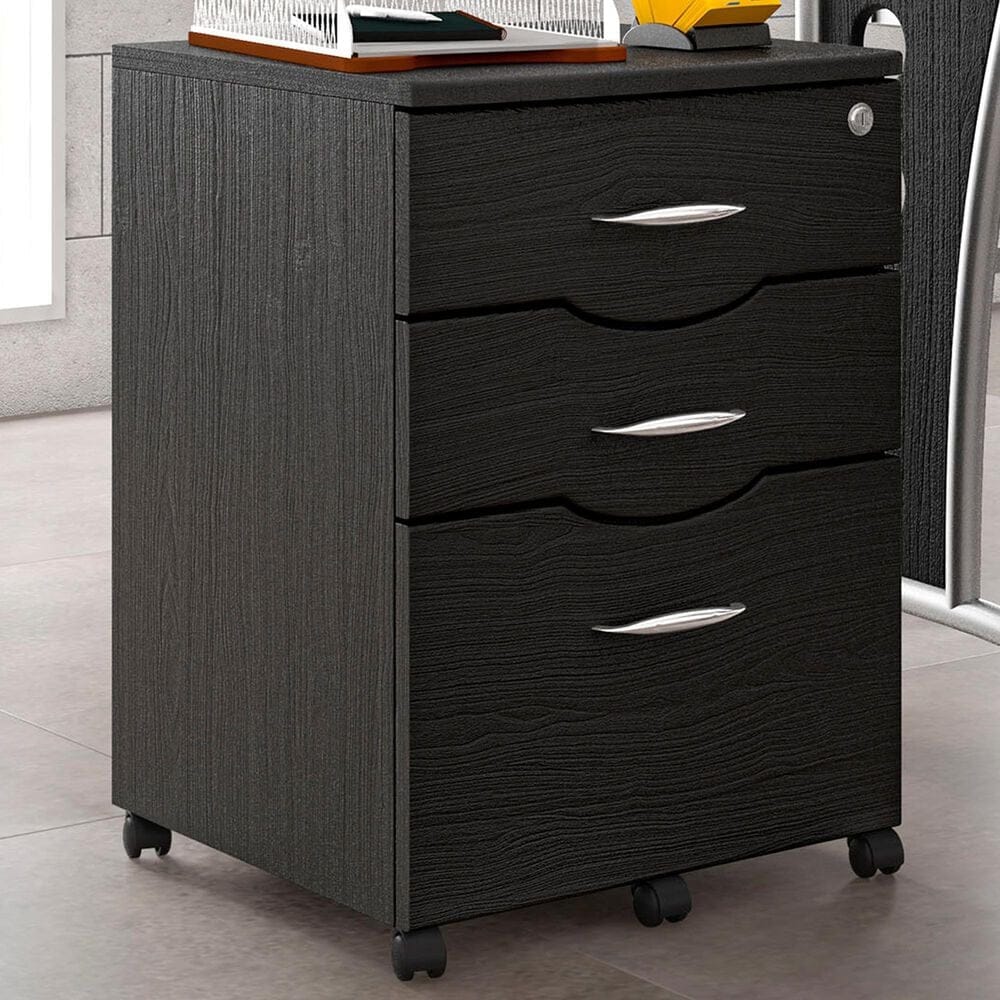 Rta Products Rolling Storage and File Cabinet in Espresso, , large
