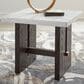 Ashley Burkhaus End Table in White and Dark Brown, , large