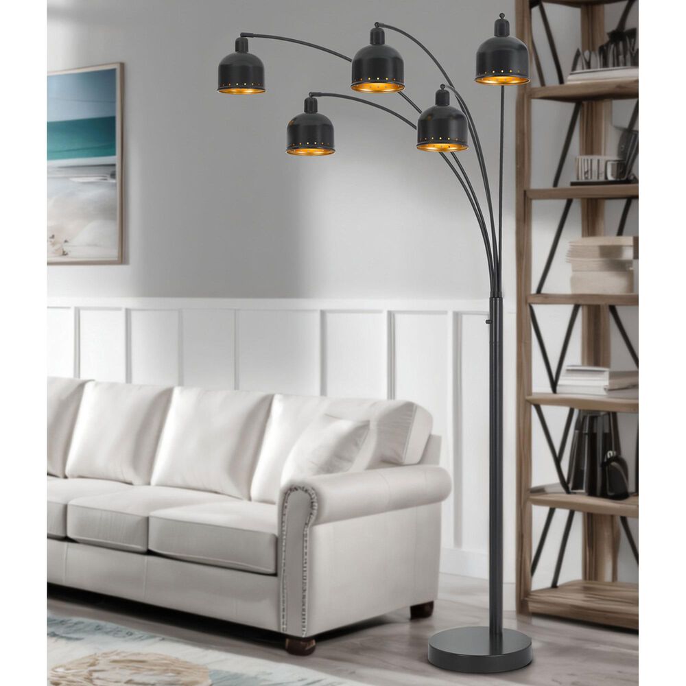Cal Lighting Ellington 5 Lit arc floor lamp, , large