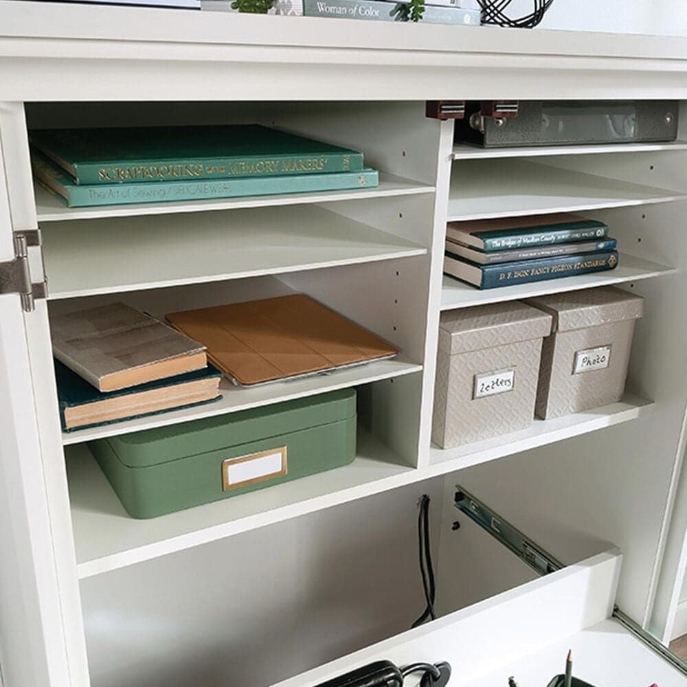 Sauder Select Craft and Sewing Storage Armoire in Soft White, , large