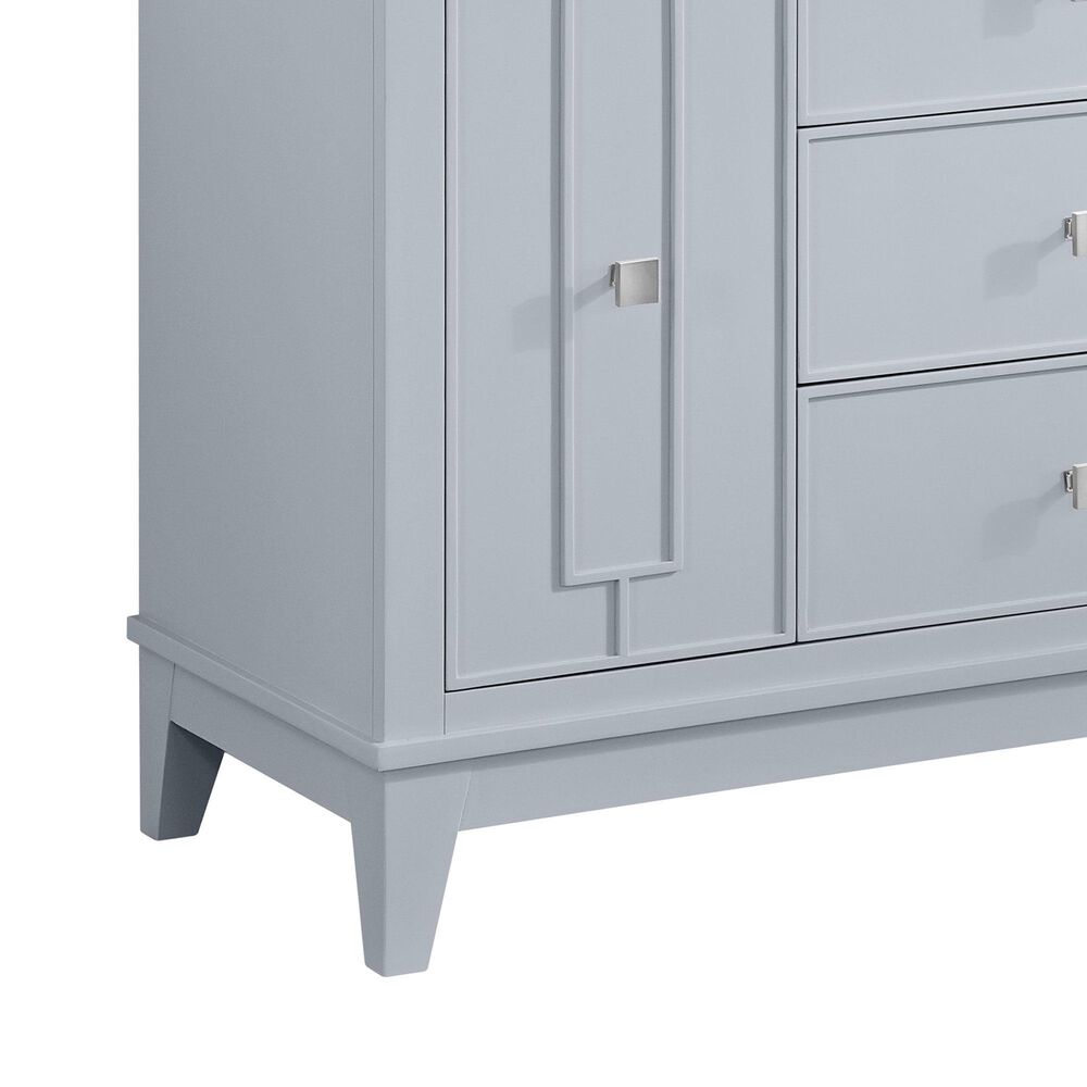 37B Kinsale 48" Single Bathroom Vanity Cabinet in Soft Blue with White Composite Stone Top and Backsplash, , large