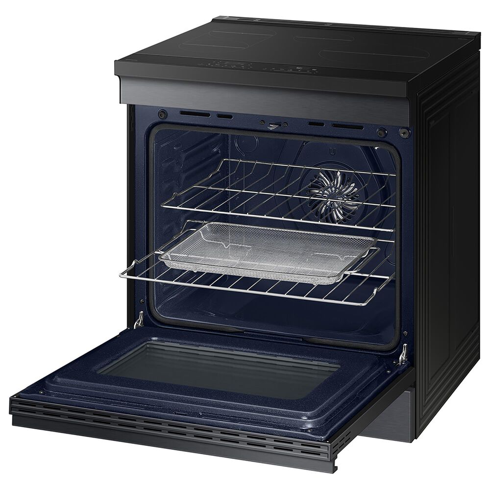 Samsung Bespoke Bespoke 6.3 Cu. Ft. Smart Slide-In Induction Electric Range with Ambient Edge Lighting in Matte Black Steel, , large