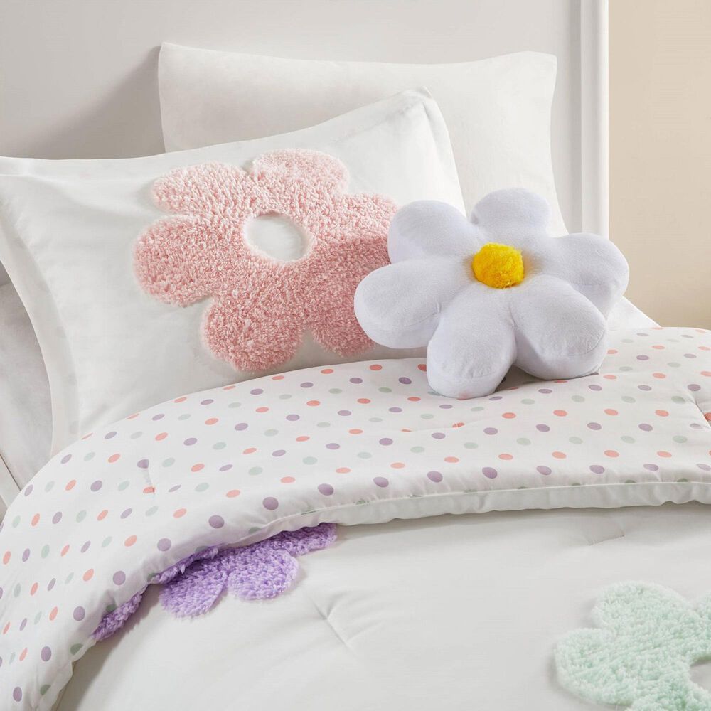 Hampton Park Gracie 3-Piece Twin Comforter Set in White and Purple, , large