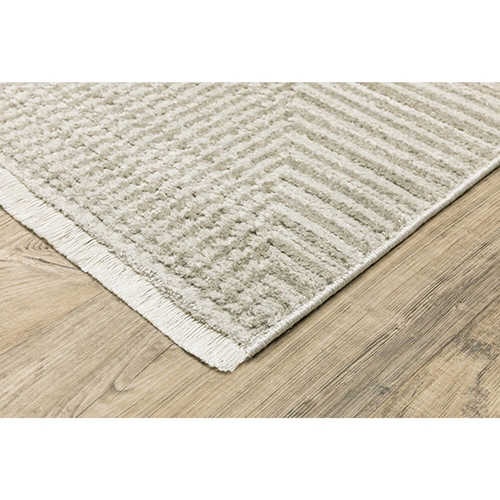 Oriental Weavers Bauer Geo Illusion 2&#39;3&quot; x 7&#39;6&quot; Beige Runner, , large