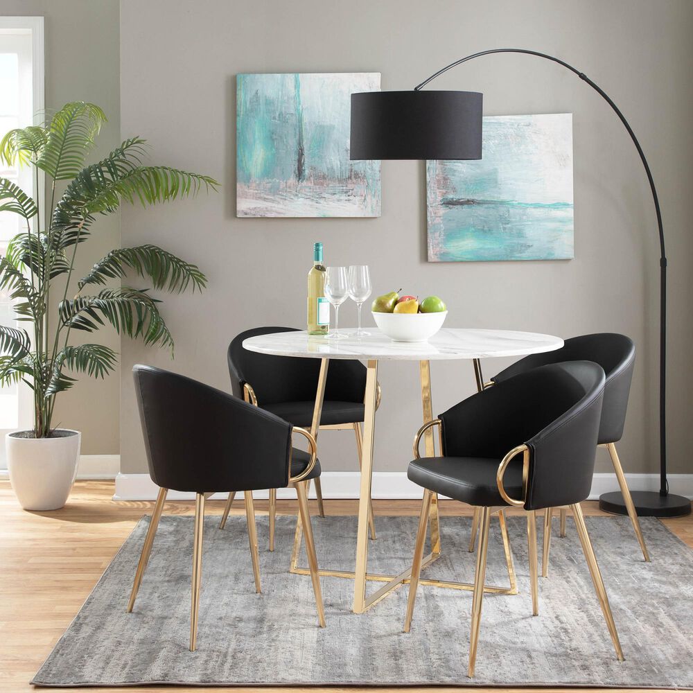 Lumisource Claire Chair in Black/Gold, , large