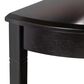 Linon Home Decor Camden Demi Lune Console Table in Black Cherry and Espresso, , large