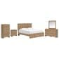 Ashley Gramburg 5 Piece King Panel Bedroom Set in Warm Brown, , large