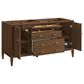 James Martin Vanities Myrrin 60" Double Bathroom Vanity in Mid-Century Walnut with 3 cm Eternal Jasmine Pearl Silestone Top, Rectangular Sinks and FreePower Wireless Charger, , large