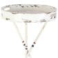 Maple and Jade Striped Paddle Accent End Table in Distressed White, Navy and Red, , large