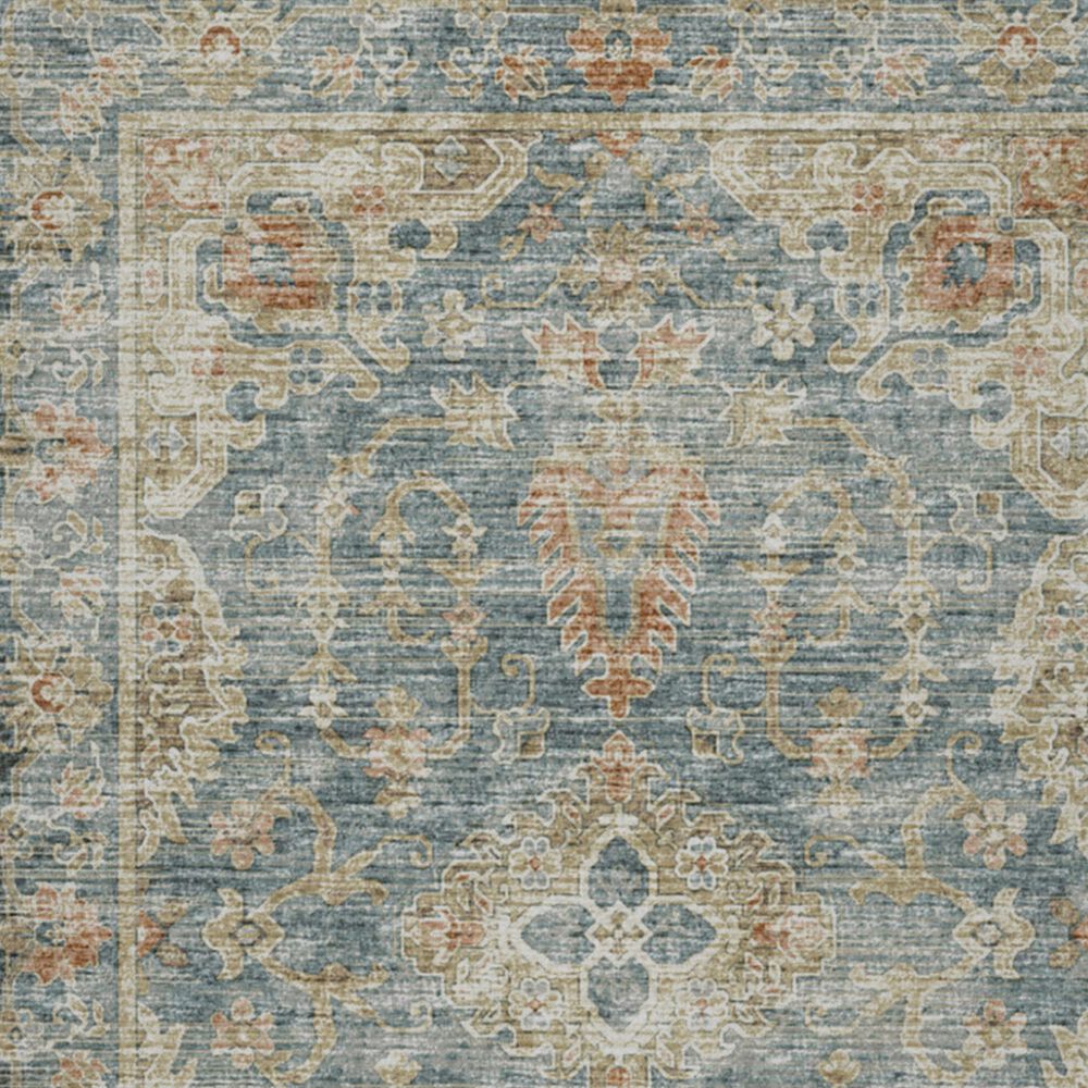 Dalyn Rug Company Tuscany 4&#39; Round Teal Indoor/Outdoor Area Rug, , large