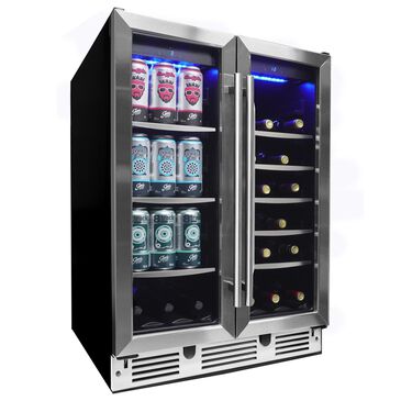 Danby 5.1 Cu. Ft. Under Counter French Door Beverage Center in Stainless Steel, , large