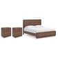 Ashley Fortlorn King Bed with Two Nightstands in Walnut Brown, , large