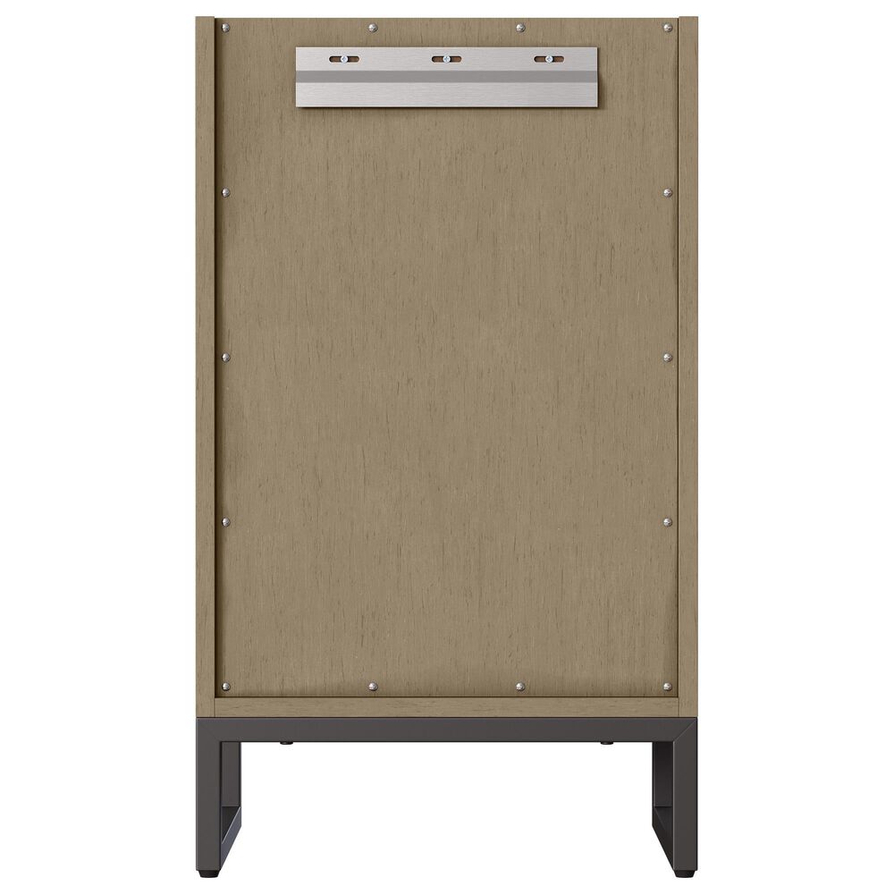 James Martin Vanities Chianti 20" Single Bathroom Vanity in Walnut Whisper and Brushed Nickel with 2 cm White Glossy Composite Stone Top and Rectangular Sink, , large