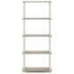 HOMLUX 5-Tier Display Rack in Sonoma Oak and White, , large