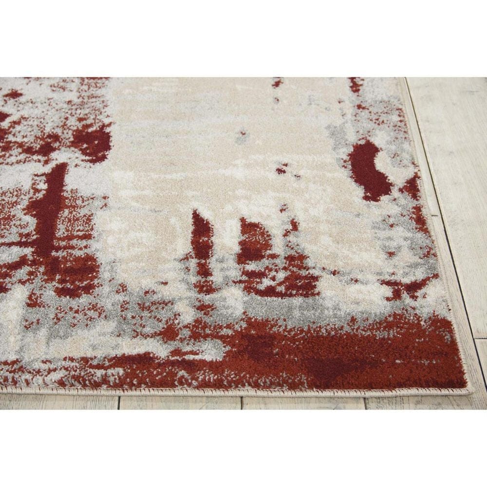 Nourison Maxell MAE14 7&#39;10&quot; x 10&#39;6&quot; Ivory and Red Area Rug, , large