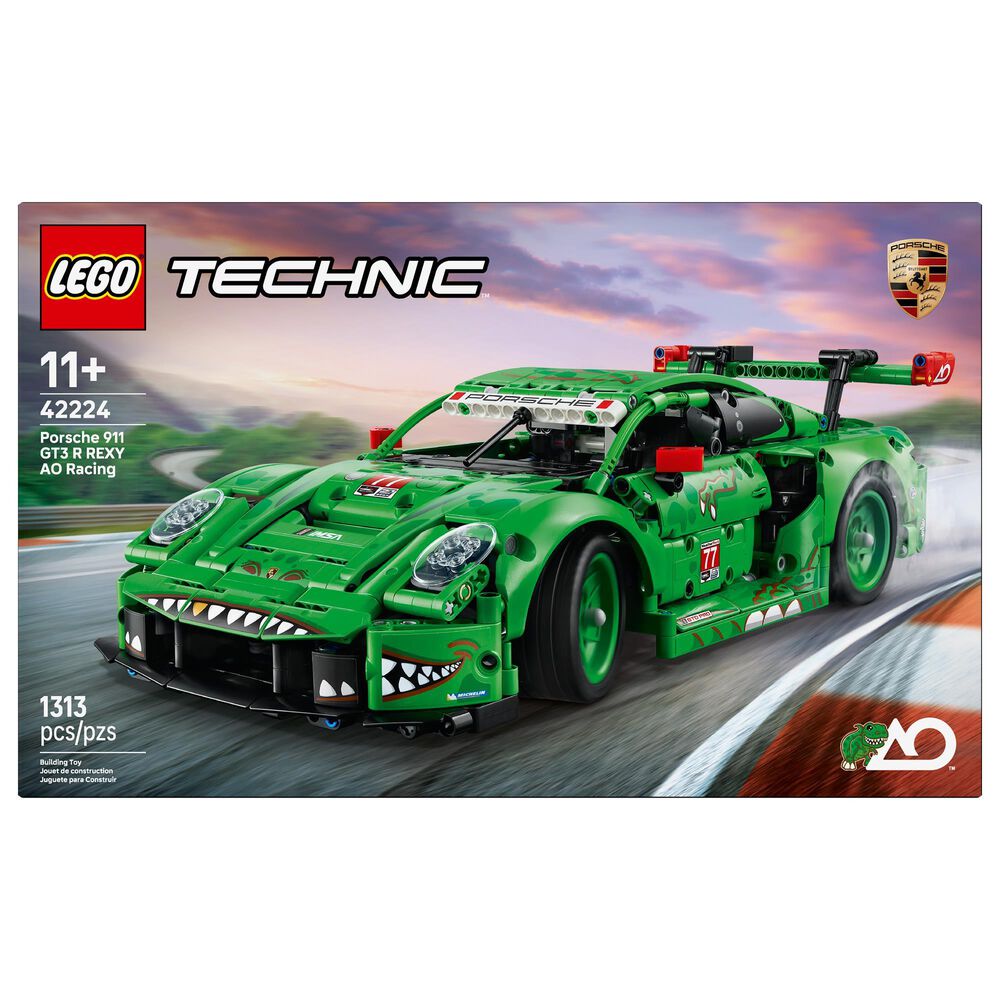 LEGO Technic Porsche 911 GT3 R Rexy AO Racing Car Building Set, , large