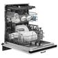 Frigidaire 24" Built-In Standard Handle Dishwasher with Panel Ready in Panel, , large