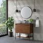 James Martin Vanities Mantova 35.4" Single Vanity in Mid-Century Walnut and Brushed Nickel with 3 cm Charcoal Black Composite Stone Top and Rectangular Sink, , large