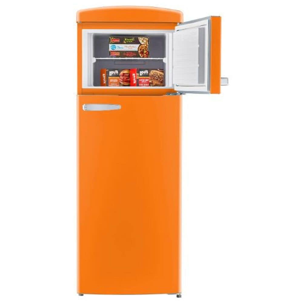 Unique Appliances Classic Retro 7.5 Cu. Ft. Top Freezer Refrigerator in Creamsicle Orange, , large