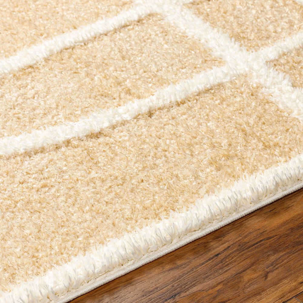 Surya Rodos Abstract 6&#39;7&quot; x 9&#39;  Mustard, White, Tan Area Rug, , large