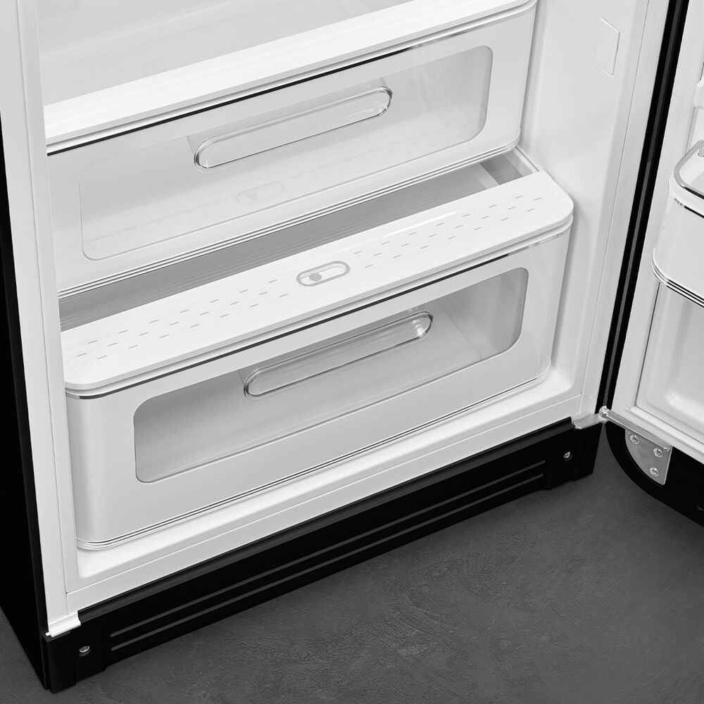 SMEG 9.92 Cu. Ft. Freestanding Compact Refrigerator with Right Handle in Black, , large